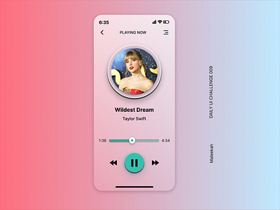 DAILY UI CHALLENGE 009- MUSIC PLAYER dailyui ui uidesign