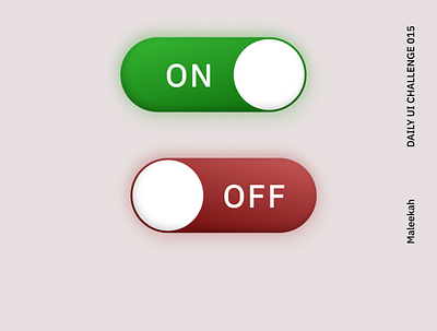 DailyUI Challenge 015- On/off switch dailyui design figma ui uidesign uiux