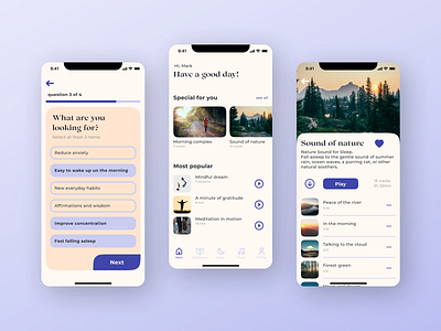 Meditation mobile app