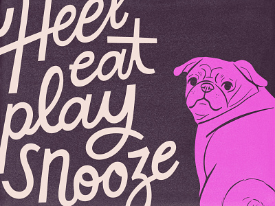 Sneak pt. 3 design dog drawing illustration pug sketch type typography