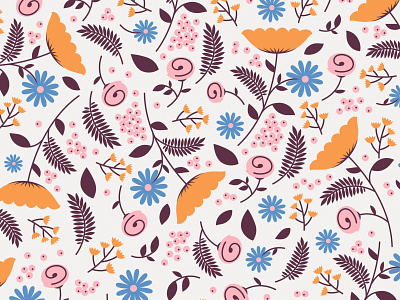 old flower pattern design flowers illustration pattern