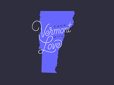 State Love - Vermont design illustration purple state type typography vermont