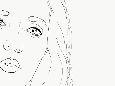 Sketching faces. digital drawing illustration portraiture