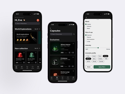 Mobile Nespresso App app app concept app mobile coffee app food app food delivery app food ordering app food store ios ios app mobile ui uiux user interface