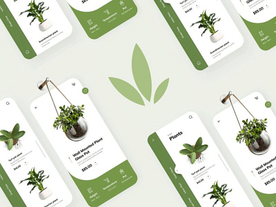 Wall Mounted Plants - Plant App UI Design 3d animation app branding design graphic design illustration logo motion graphics ui vector