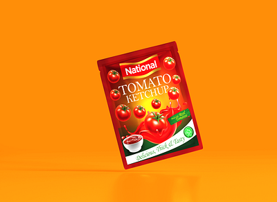 KETCHUP SACHET branding design graphic design lable package