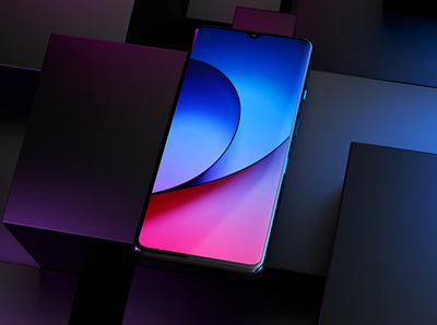 OnePlus 7 mockups android android app app c4d mockup productrender redshift redshift3d