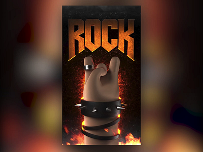 Rock On Cinemagraph 3d animation cartoon cinemagraph illustration motion still rock on