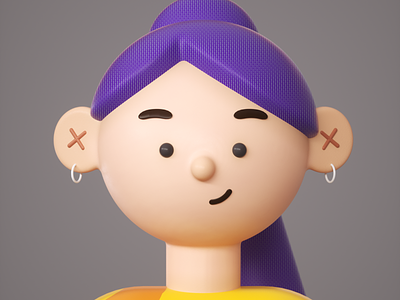 Friendly face #1 3d character character design cute friendly funny happy nft nft collection