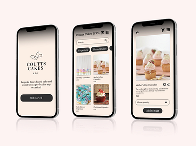 Bakery Ordering Service bakery branding design figma food delivery interface logo mobile mockup product design typography ui ux