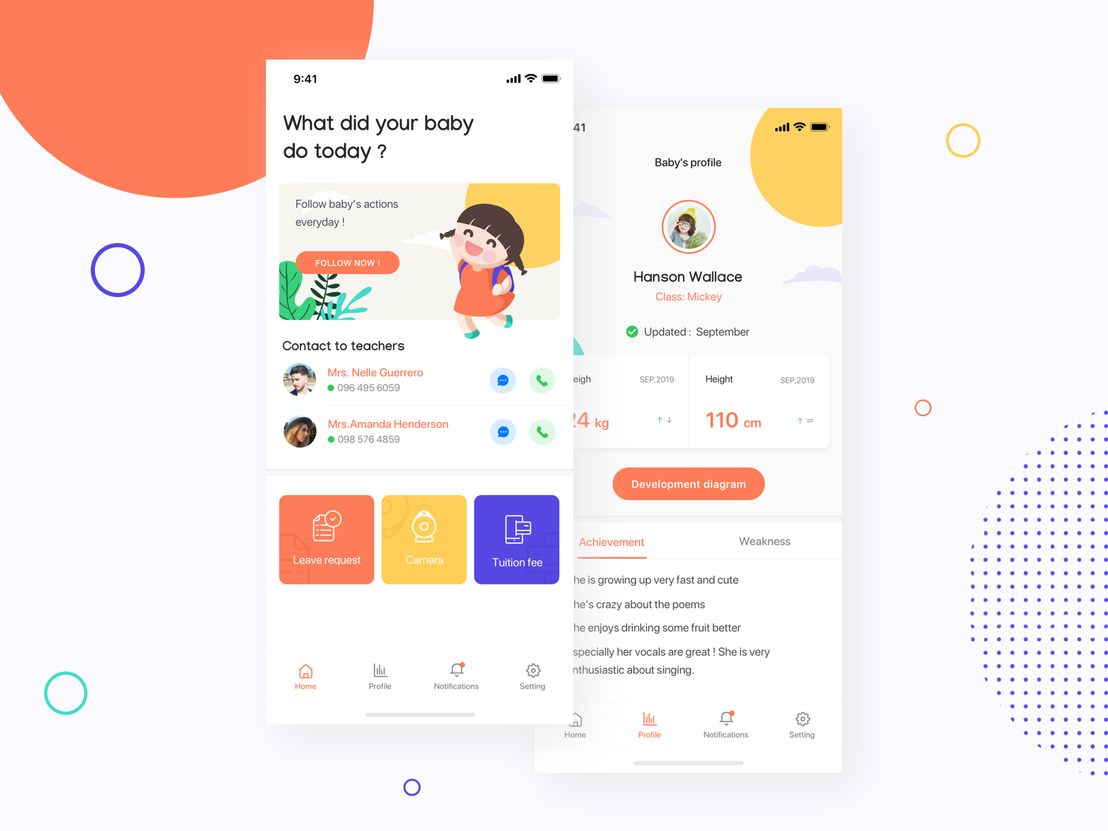 Preschool App by Nhung Rose on Dribbble