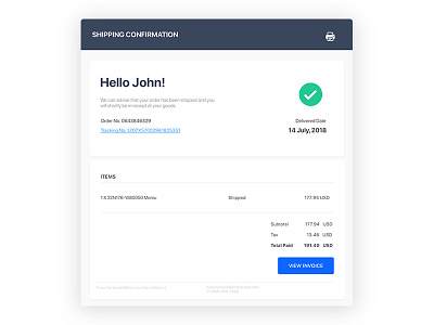 Daily ui - #017 Email Receipt daily ui daily ui challenge017 email receipt interaction design ui design ux ux design visual design
