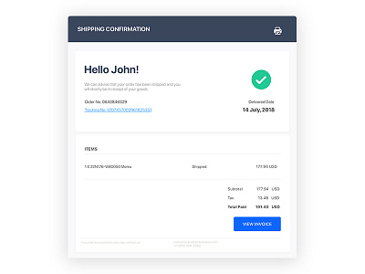 Daily ui - #017 Email Receipt