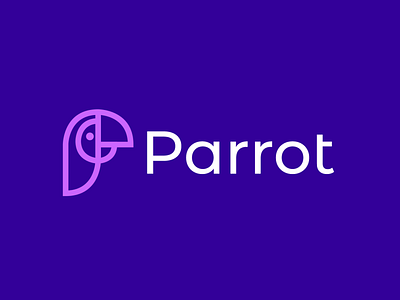 Parrot Logo bird logo branding graphic design lettermark logo logodesigner logomark parrot parrot logo