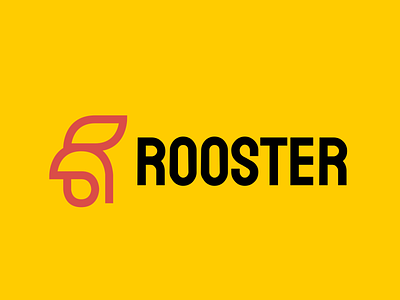 Rooster Logo abstract branding chicken dualmeaning graphic design lettermark logocombination logodesigner logomark rooster rooster logo