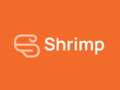 Shrimp Logo abstract animal logo branding dual meaning graphic design lettermark logodesigner logomark seafood shrimp shrimp logo zoo logo