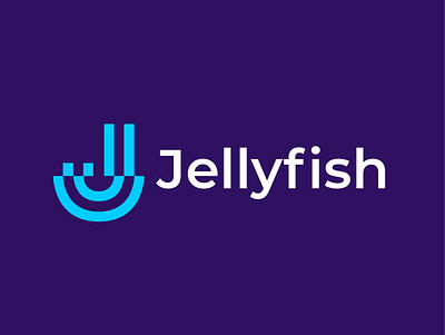 Jellyfish Logo abstract animal animal logo jellyfish jellyfishlogo lettermark logodesigner logomark zoo logo