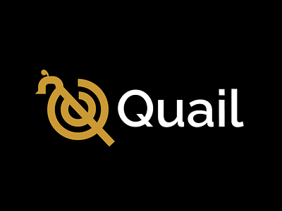 Quail Logo abstract animal animal logo bird branding graphic design lettermark lineart logo logo logodesigner logomark quail
