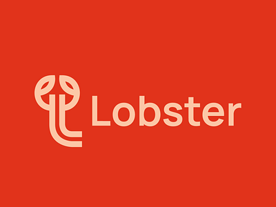 Lobster Logo abstract branding graphic design lettermark lobster lobster logo logo logodesigner logomark seafood wordmark