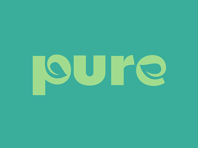Pure Logo branding graphic design leaf lettermark logo logodesigner logomark natural logo nature negative space pure wordmark wordmark logo