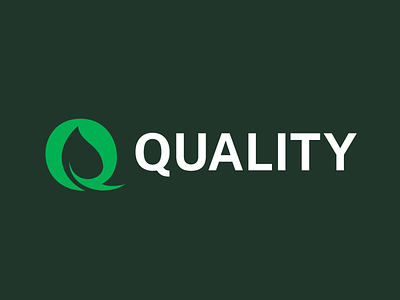 Quality Logo branding graphic design leaf lettermark logo logo leaf logodesigner logomark natural nature negative space