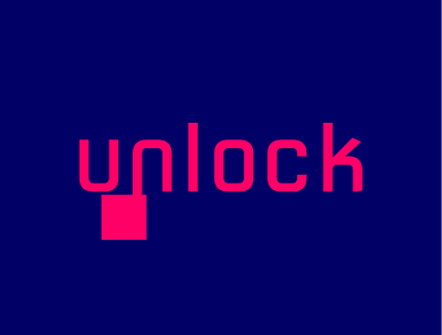Unlock Logo branding graphic design lettermark lock logo logodesigner logomark logotype security unlock wordmark