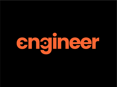 engineer logo branding engine engineer graphic design lettermark logo logodesigner logomark mechanic negative space