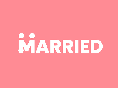 Married logo branding couple design graphic design human lettermark logo logodesigner logomark married nikah people logo wordmark