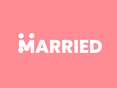 Married logo branding couple design graphic design human lettermark logo logodesigner logomark married nikah people logo wordmark