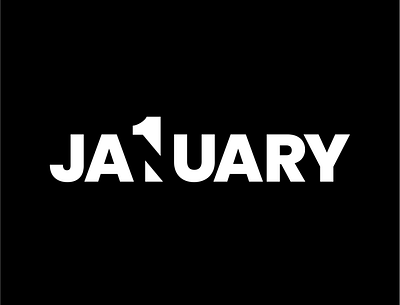 January branding graphic design january lettermark logo logodesigner logomark logotype negative space new year wordmark