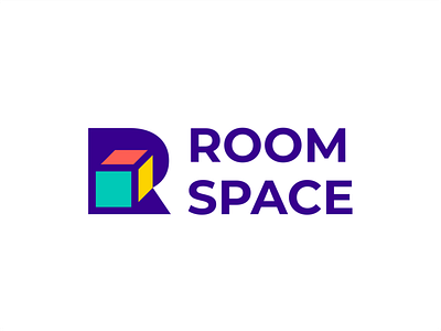 Room Space Logo box logo branding cube logo design graphic design letter r lettermark logo logodesigner logomark room logo