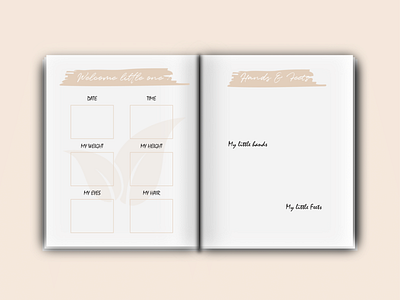 Welcome to Little One! adobe illustrator baby design digital design graphic design journals memories memory book notebook planners print print design printables steps