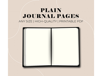 Plain Journal adobe illustrator design digital design graphic design journal notebook planners printables