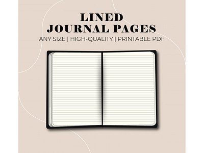 Lined Journal Pages adobe illustrator design digital design graphic design journal notebook planners printables