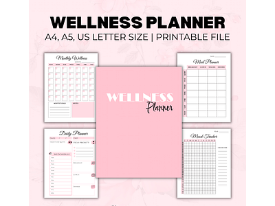 Wellness Planner adobe illustrator design digital design graphic design illustration journal journals notebook planners print print design printables wellness
