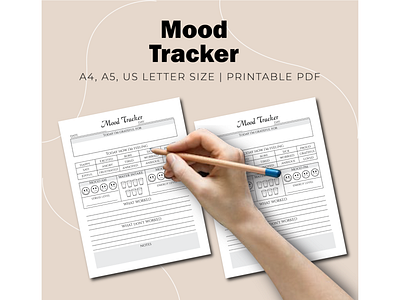 Mood Tracker adobe illustrator design digital digital design graphic graphic design mood pdf planners png print printables tracker