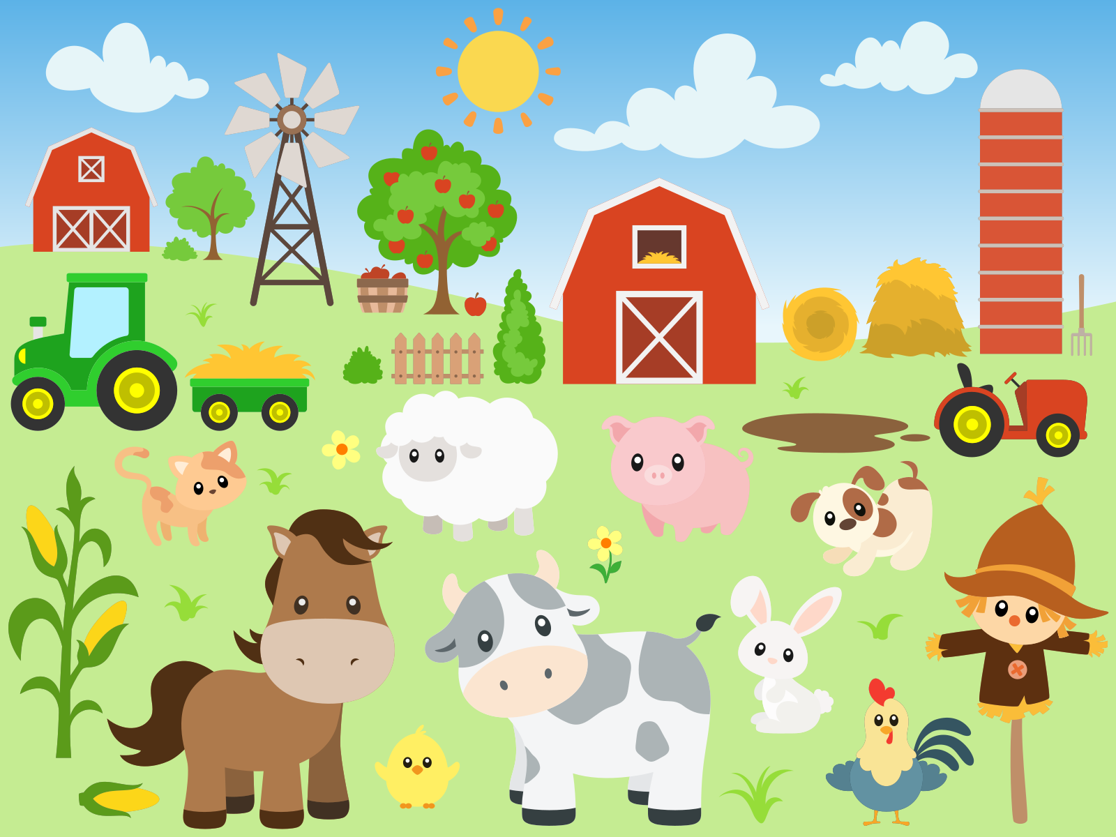 Farm Animal Set by Matt Upholz on Dribbble