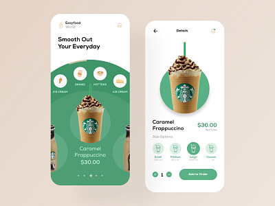 Food Ordering App animation branding design drinks figma food app graphic design illustration mobile app prototype typography ui uiux ux vector