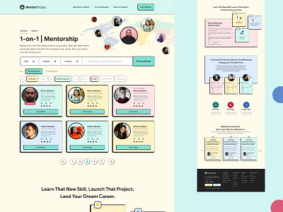 Mentor Cruise design edtech educational site ui ux