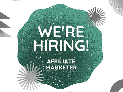 Flyer for affiliate marketer vacancy