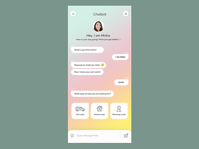 Chat App branding chat app chatbot design flat mobile app design ui ux