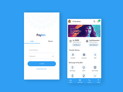 Paytm App Redesign brand design flat ui ux