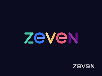 Zeven (Seven) branding iformation technology logo logo logodesign mark number 7 seven technology logo zeven