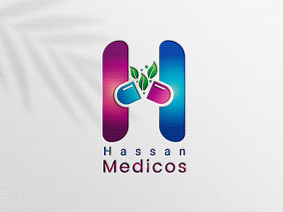 Pharmacy or Medical LOGO ( Hassan Medicos ) 3d 3d logo branding design graphic design illustration lo logo