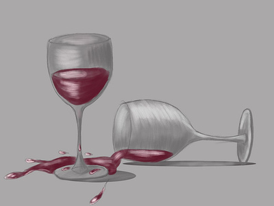 a glass of wine illustration