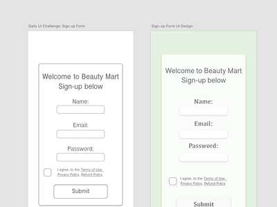 Daily UI Challenge: Sign-up Form