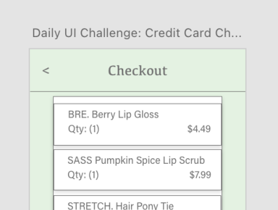 UI Daily Challenge: Checkout Screen