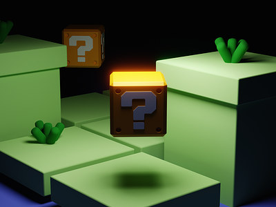 Mario Cube 3d animation design
