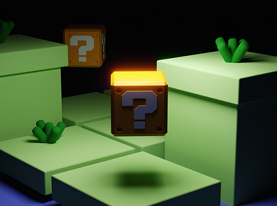 Mario Cube 3d animation design