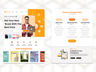 Book store website app branding design ui